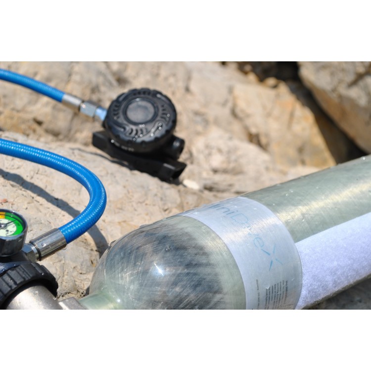 2x Small diving tank 2 L with compressor dive portable lungs