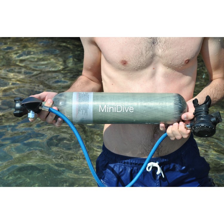 2x Small diving tank 2 L with compressor dive portable lungs