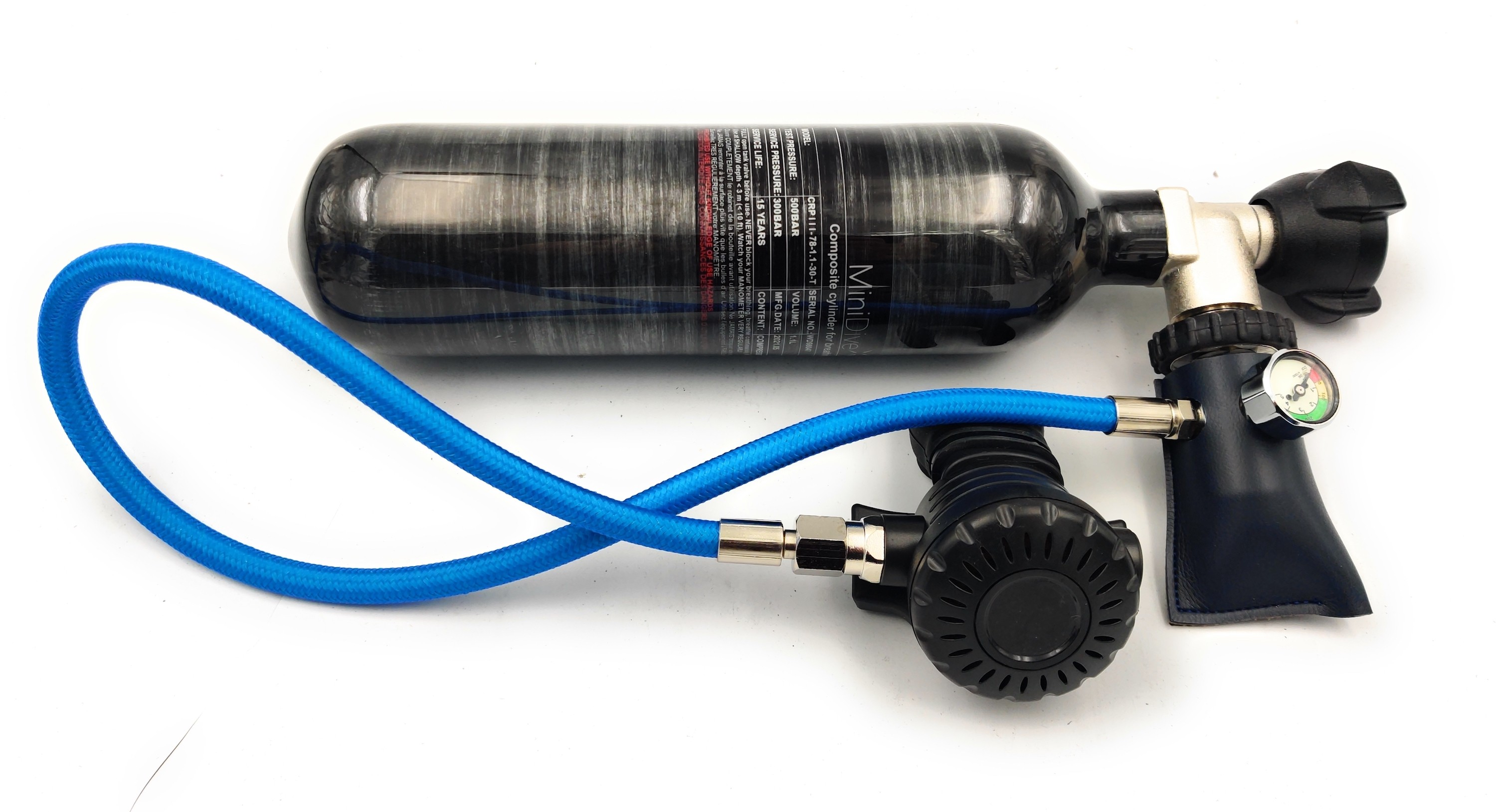 Mini Bouteille de Plongée en Carbone - Kit Compresseur - Oxsea