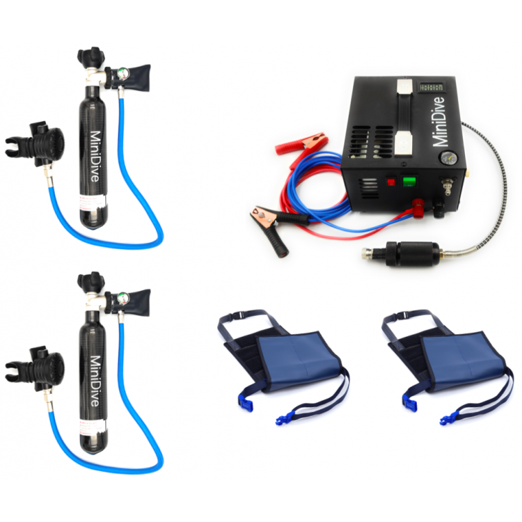 Dive portable lungs With hand pump or compressor