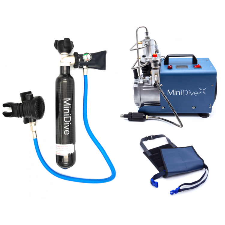 mini diving 0,5 L / 30 cu in with compressor refillable smaco