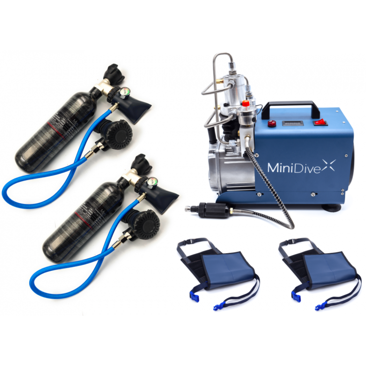 Scuba Diving Tank for 2 Kit with Compressor Refillable