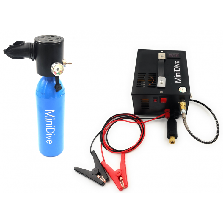 cabine Onvermijdelijk impuls Mini scuba tank + Compressor (Diving kit)