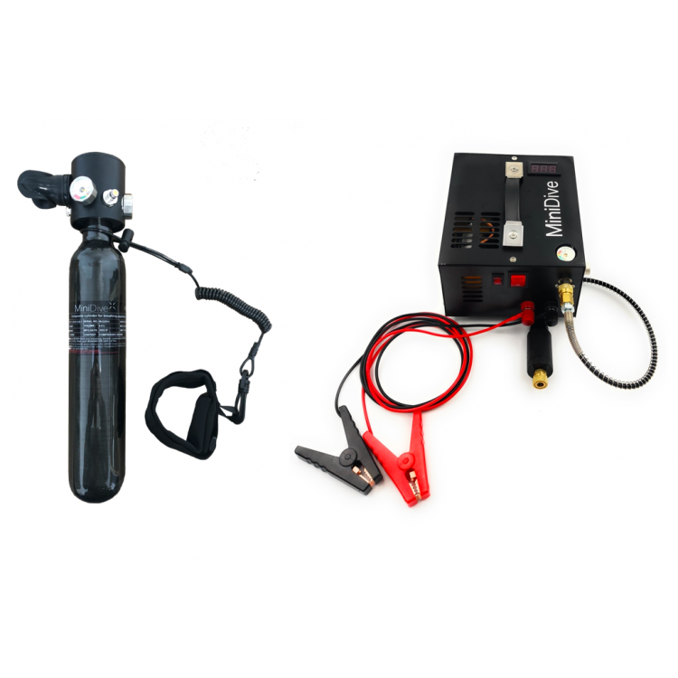 Mini Dive Air+ (0,5 L) + Mini Compresseur 12v / 220v