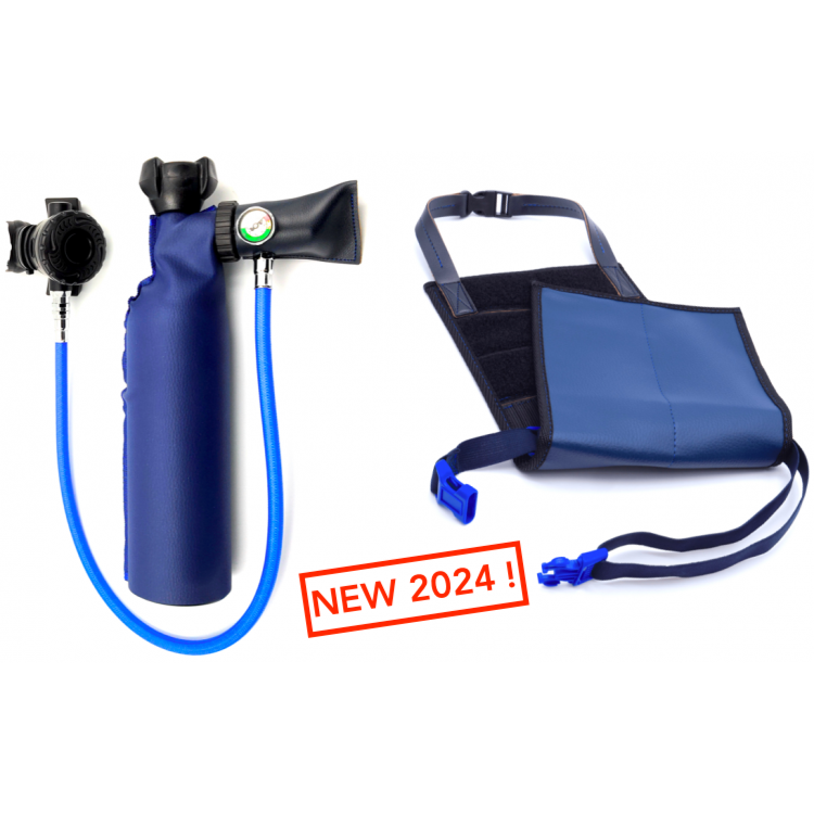 Bouteille D'air Comprimé Pour Plongée Avec Sangle De Transport - Occasion En Acier Inox - Marque Divefactory.de